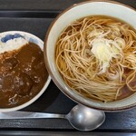 文殊 両国駅前店 - そば・うどん定食（カレー）＠６００円