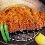Tonkatsu Kaikatei - 熟成ジャンボロースカツ定食。１５３０円