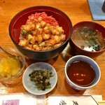 天秀 - かき揚げ丼 1,100円
