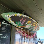 ビーチ バーガー 9 - ハワイの鳥 “オオハシ” が描かれたサーフボード