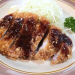 とん次 - 上ロースかつ定食（ご飯・お新香・豚汁付）※ソースかけ