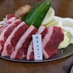 遠野食肉センター - セットのランプ。