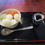 Okame Koujimachi - 杏みつまめ（ハーフ）＋白玉
