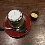 割烹 隆 - 抹茶プリンきなこ掛けさんでーす。*\(^o^)/*