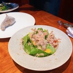 銀座 山科 - 自家製タンハムのサラダ