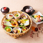 <Lunch only> Seasonal colorful flower basket set meal