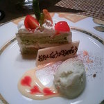ビストロ亭 - デザートお誕生日仕様