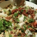 モンカジ - モンカジのタコライス（930円）豪快に混ぜてからいただきます。