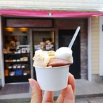 Gelateria Il Brigante - ジェラート（チョコレート、ピーナッツ、ココナッツ）