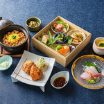 Chicken rice/Sashimi set