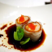 水綾閣 - 揚げ湯葉捲きチョーフン