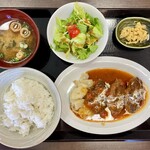 ハンバーグ亭 - ハンバーグ定食　煮込み（デミトマト）