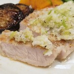 キッチン ブルー グローブ - ふた切れ目、細くカットされています