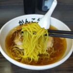 元祖一条流 がんこ総本家 - 麺リフトアップ 黄色い麺