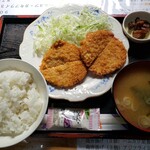 柳屋 - ハムカツ定食 670円