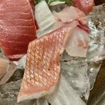 しんのすけ - 戻りかつお、いさき、金目鯛、生本まぐろ_中とろ