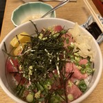 Tsunemoto Sushi - ネギトロとマグロブツ丼