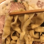新潟老麺 あばり - 燕鬼背油老麺・汁なし　麺