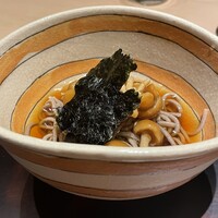 しらに田 - なめこそば　海苔の香りがいい