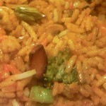 インドスパイス BAR 宇宙脳レストラン チチル&シシリ - [2013.10]ベジビリヤニ中身。ドライフルーツ、松の実やカシューナッツに加えてカルダモンシードが形のまま入ってます