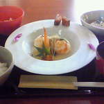 じゃが揚げあんかけ・温卵ジュレ・白和え他