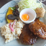 こくわ屋 藤兵衛 - 煮込みハンバーグランチ　　　発芽玄米ごはん