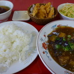 Houjun - マーボーナスととり天のサービスランチ