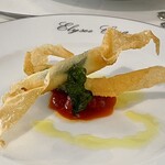 エリゼサンク - 海老のバジリコのフリット