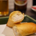 小菜一碟 - 〈今月の一品〉 ・ずわい蟹と里芋とモッツァレラチーズの春巻 