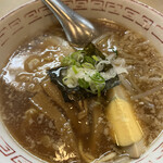 中華徳大 - セットの半ラーメン。左下の350円のボタン