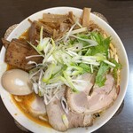 Teuchi Mendokoro Kyou Ten - 肉から味（からあじ）麺/ 大盛無料サービス