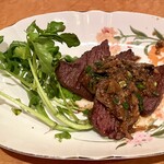 西洋家庭料理 レストラン オペラ - 蝦夷シカ料理 和風のジンジャーソース