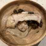 NALA - 主菜 魚・本アラの薪焼き 原木しいたけのソース