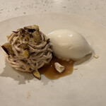 NALA - デザート②和栗のモンブランと作り立て牛乳アイス