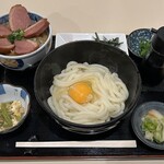 さぬきうどん 福梅 - 選べるうどん+ミニ鴨ネギ丼1100円