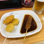 Kushitarou - 串カツ 味噌、エビカツ、貝柱フライ