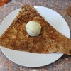 Kafe Ufu - キャラメルクリームクレープ（550円）、アイスクリーム（150円）