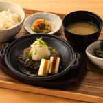 ★Charcoal-grilled Hayashi SPF pork Japanese-style Hamburg set meal