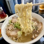 喜多方ラーメン 坂内 小法師 - すだちと炙り椎茸が香るさっぱり塩ラーメン@970円+ねぎ塩炙り焼豚ご飯・味玉セット@350円