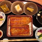Tsukiji Miyagawa Honten - イチオシ御膳大盛、鰻は松に変更。
