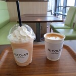 NICOLAO Coffee And Sandwich Works - メロンフラッペ、カフェラテHOT　2023.9