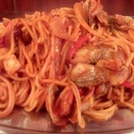 ナポリ夢の街 - ナポリ夢の街　魚貝たっぷりナポリタン（超盛）