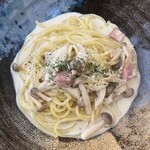 Youshokudou Baru Miruku - 本日のパスタ（キノコとベーコンの柚子胡椒？）