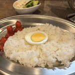 かれいや 中尾食堂 - たこさんウィンナートッピングの大盛りご飯