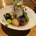 しおて - 秋刀魚と秋野菜の揚げ出し