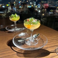 Re：Journal - Antipasto
                    ホタテ貝とシャインマスカットのエスカロップ
                    カブのピュレと甲殻類のヴィネガー