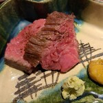 馳走 啐啄一十  - ⑭高森和牛のマルシン(山口県周南産、沼本カット)の炭火焼きステーキ