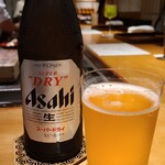 馳走 啐啄一十  - お酒①アサヒスーパードライ(瓶ピール、アサヒビール)