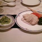 桃花林 - 蒸し鶏の冷し肉 葱油ソース  コレ大好物