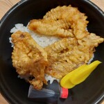 立ち喰いそば屋 天勇 - ミニげそ丼(400円)+容器代50円